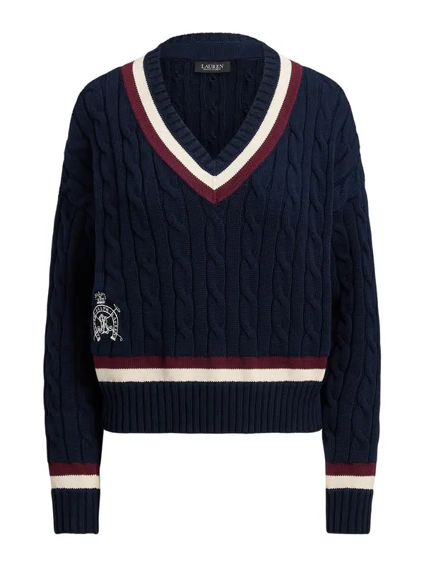 Lauren Ralph Lauren Petite Lauren Ralph Lauren Petite Pulover  marine / vinsko rdeča / bela