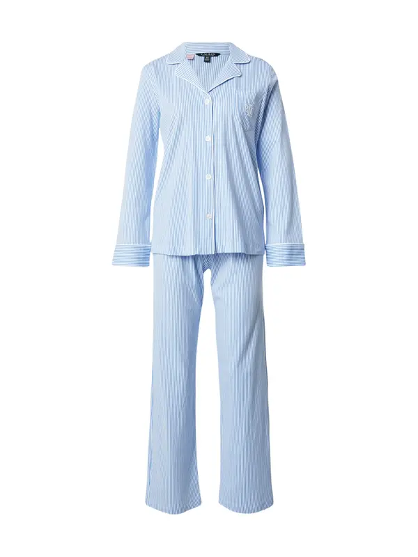 Lauren Ralph Lauren Lauren Ralph Lauren Pižama  modra / bela