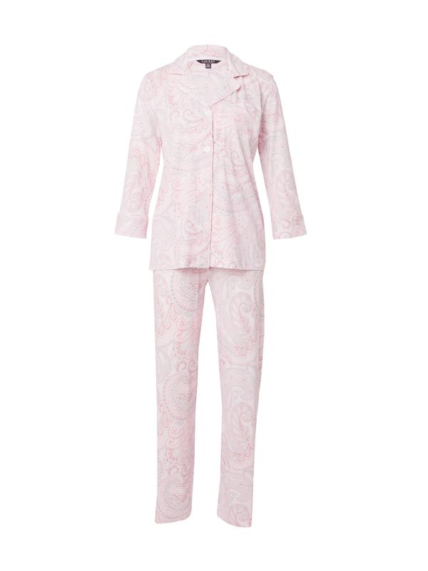Lauren Ralph Lauren Lauren Ralph Lauren Pižama  siva / pitaja / staro roza