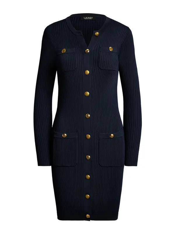 Lauren Ralph Lauren Lauren Ralph Lauren Pletena obleka  temno modra