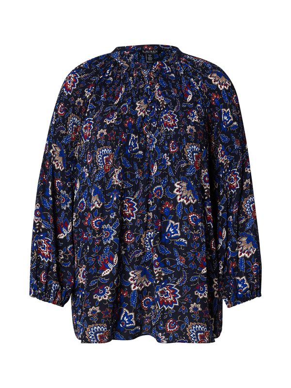 Lauren Ralph Lauren Plus Lauren Ralph Lauren Plus Bluza 'VERSILLA'  bež / mornarska / rdeča / bela