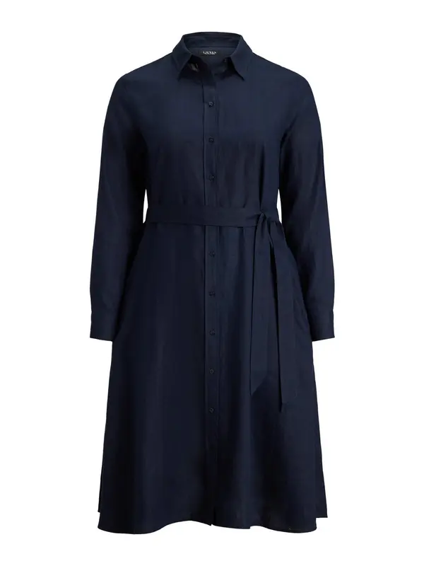 Lauren Ralph Lauren Plus Lauren Ralph Lauren Plus Dolga srajca  nočno modra