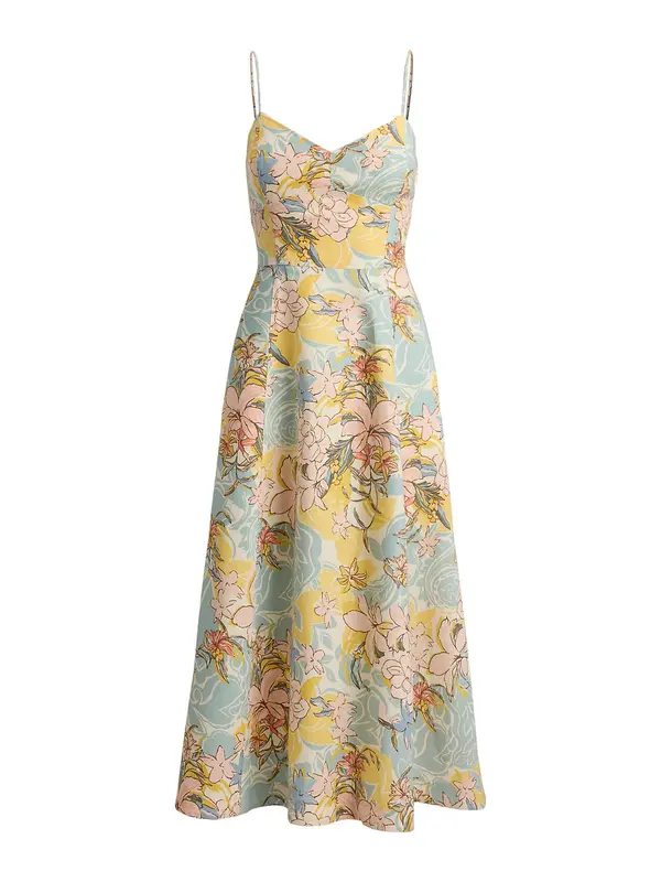 Lauren Ralph Lauren Lauren Ralph Lauren Poletna obleka 'CLASSIC'  kremna / nebeško modra / limona / roza