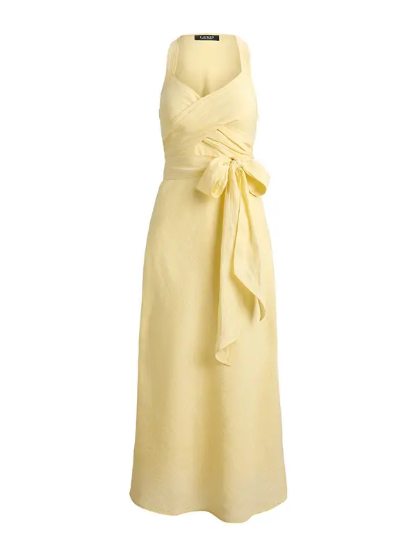 Lauren Ralph Lauren Lauren Ralph Lauren Poletna obleka  rumena / bela