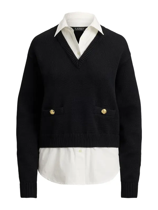 Lauren Ralph Lauren Lauren Ralph Lauren Pulover  črna / bela