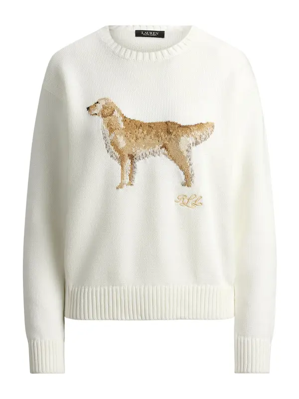 Lauren Ralph Lauren Lauren Ralph Lauren Pulover  karamel / kapučino / zlato-rumena / bela