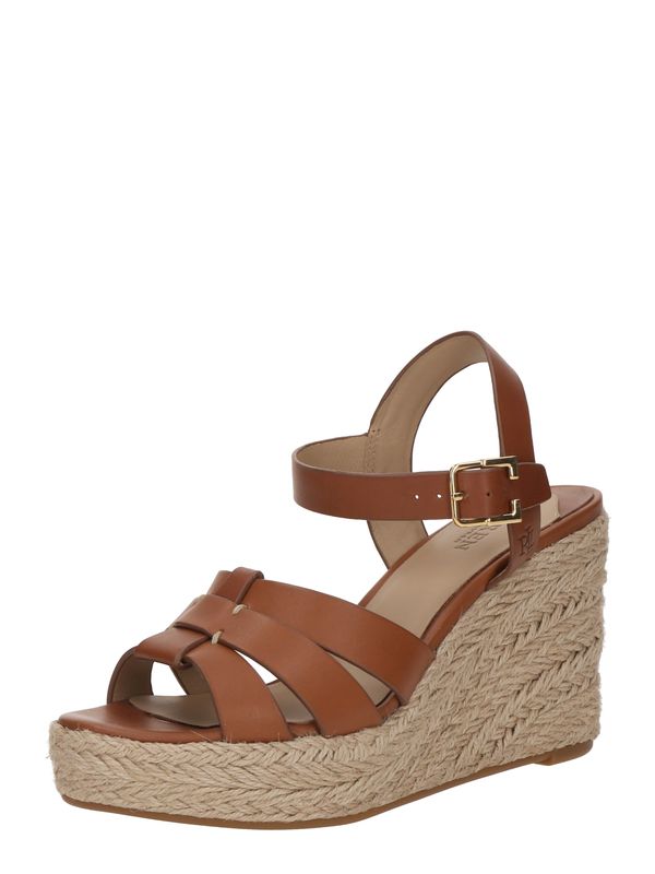 Lauren Ralph Lauren Lauren Ralph Lauren Sandali 'SOFFIA ESPDR-ESPADRILLES-WEDGE'  rjava