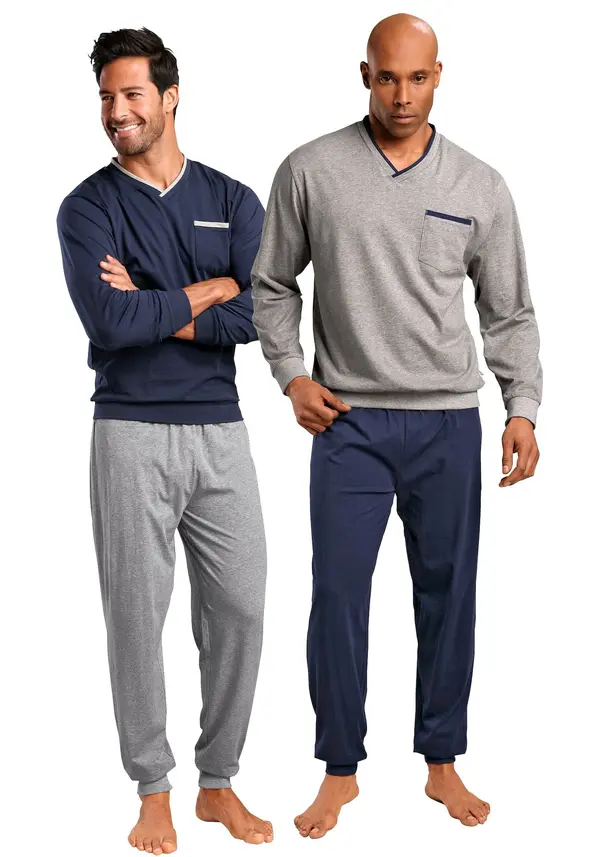 LE JOGGER LE JOGGER Dolga pižama  marine / siva