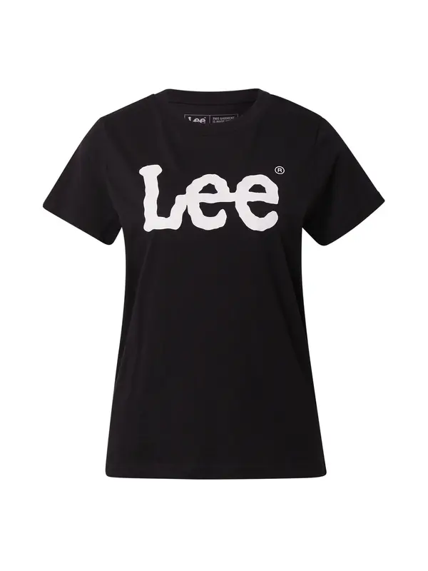 Lee Lee Majica 'LOGO TEE'  črna / bela