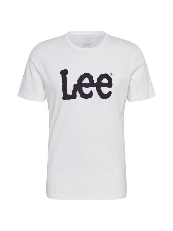 Lee Lee Majica 'Wobbly Logo Tee'  črna / bela