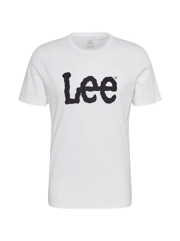 Lee Lee Majica 'WOBBLY LOGO TEE'  črna / bela