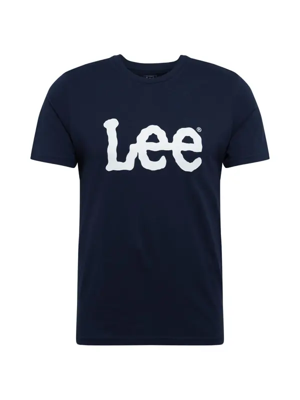 Lee Lee Majica 'WOBBLY LOGO TEE'  mornarska / bela