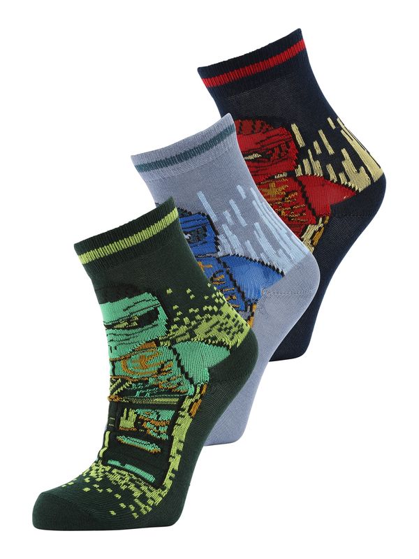 LEGO® kidswear LEGO® kidswear Nogavice 'AGAN 108'  mornarska / golobje modra / temno zelena / rdeča