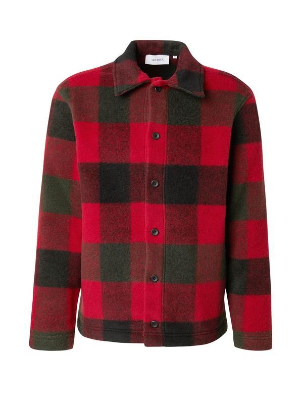 Les Deux Les Deux Prehodna jakna 'Jermaine'  temno zelena / rdeča / temno rdeča