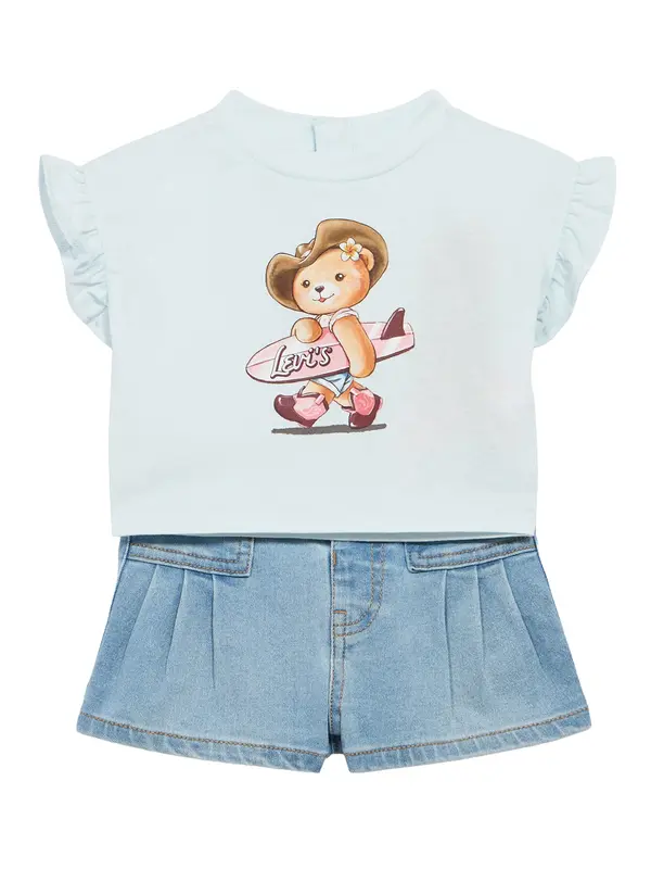 Levi's Kids Levi's Kids Komplet  moder denim / pastelno modra / svetlo rjava / jagoda