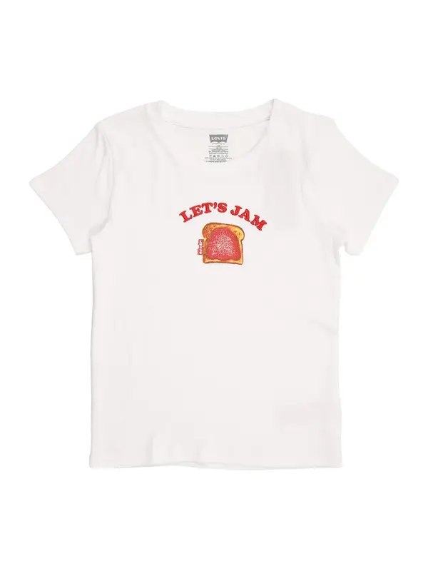 Levi's Kids Levi's Kids Majica 'RIB MEET AND GREET JAM'  rdeča / bela