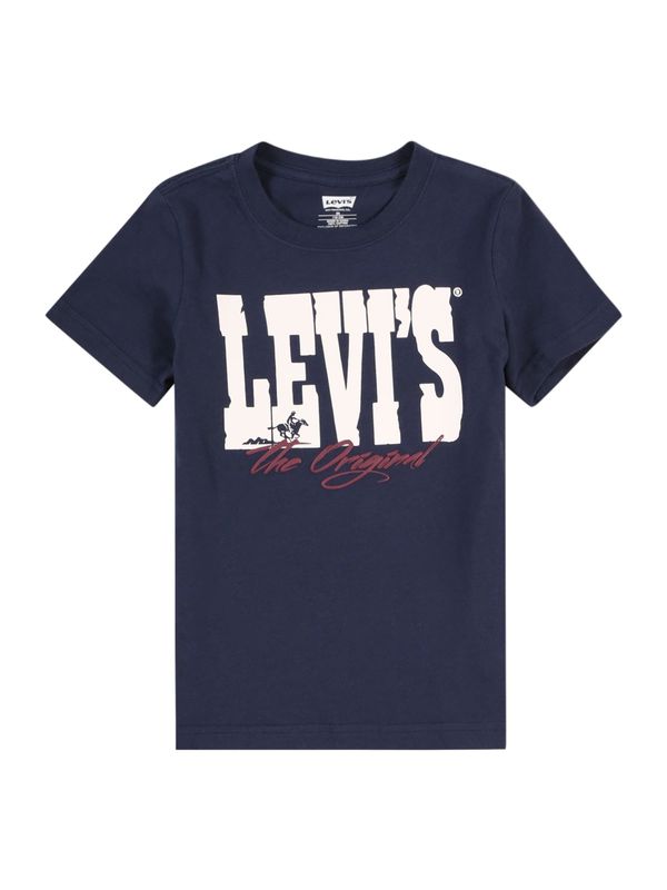 Levi's Kids Levi's Kids Majica 'YEE-HAW'  mornarska / bordo / volneno bela