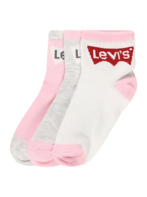 Levi's Kids Levi's Kids Nogavice 'BATWING'  pegasto siva / svetlo roza / rdeča / bela
