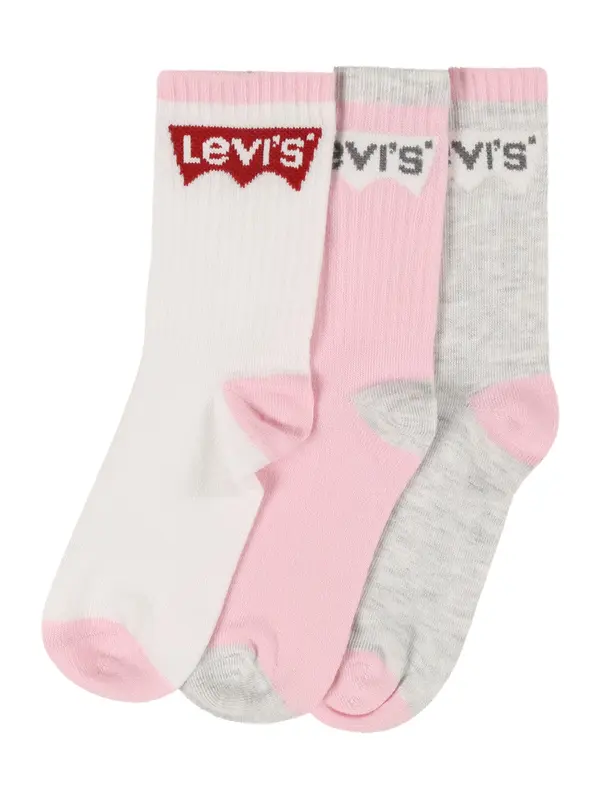 Levi's Kids Levi's Kids Nogavice  pegasto siva / roza / karminsko rdeča / bela