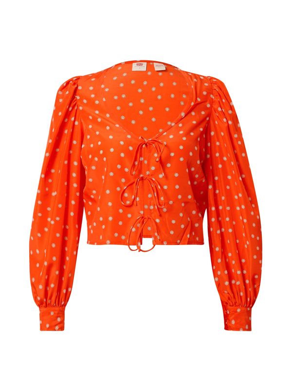 LEVI'S ® LEVI'S ® Bluza 'Fawn Tie Blouse'  mandarina / oranžno rdeča / črna / bela