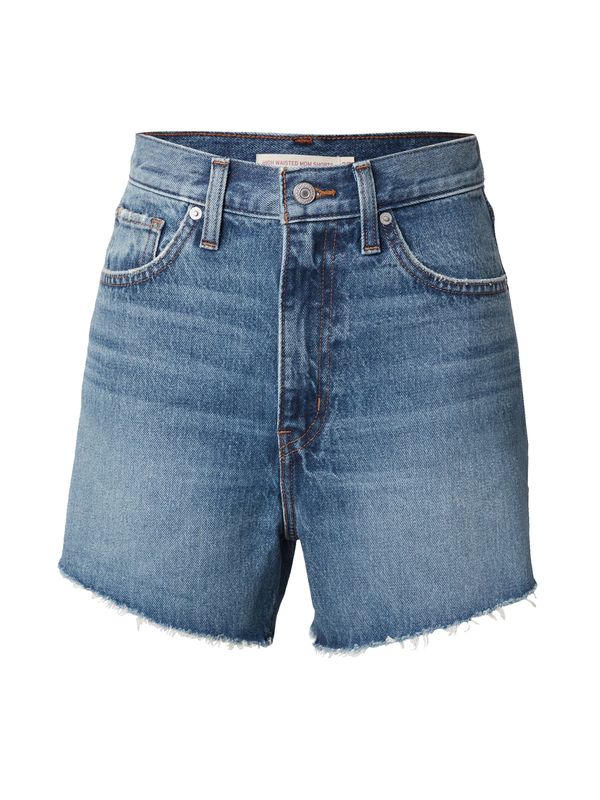 LEVI'S ® LEVI'S ® Kavbojke 'High Waisted Mom Short'  moder denim / rjava / ognjeno rdeča / bela