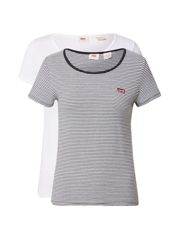 LEVI'S ® LEVI'S ® Majica '2Pack Crewneck Tee'  krvavo rdeča / črna / bela