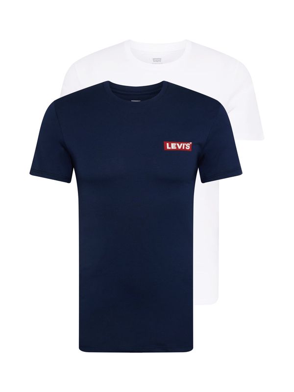 LEVI'S ® LEVI'S ® Majica '2Pk Crewneck Graphic'  mornarska / krvavo rdeča / bela