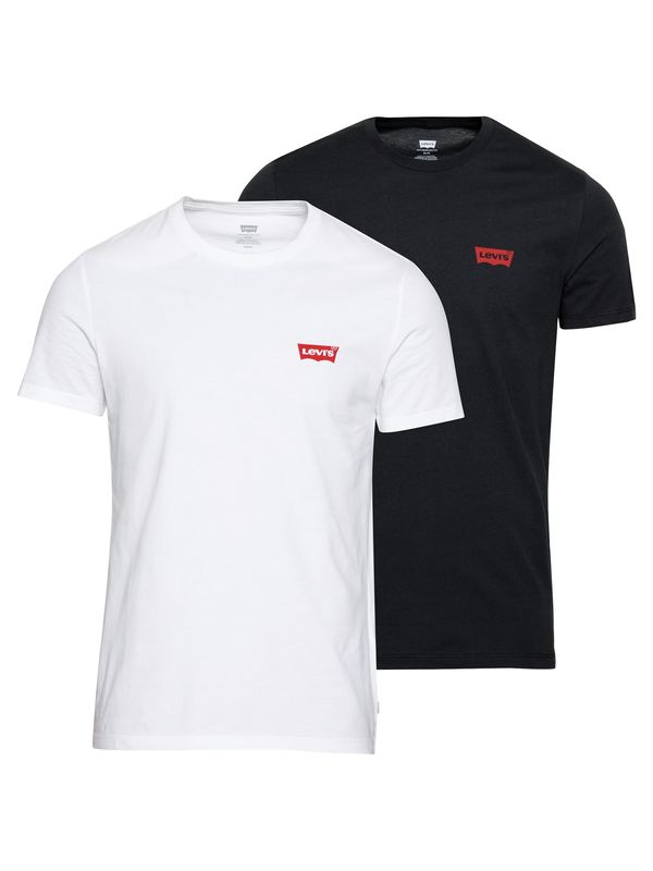 LEVI'S ® LEVI'S ® Majica '2Pk Crewneck Graphic'  rdeča / črna / bela