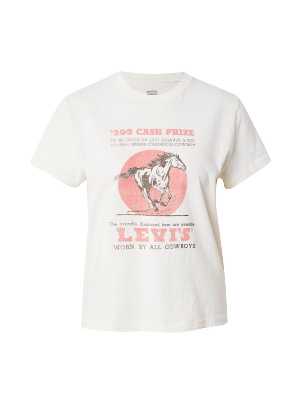 LEVI'S ® LEVI'S ® Majica 'CLASSIC'  svetlo rdeča / pegasto črna / off-bela