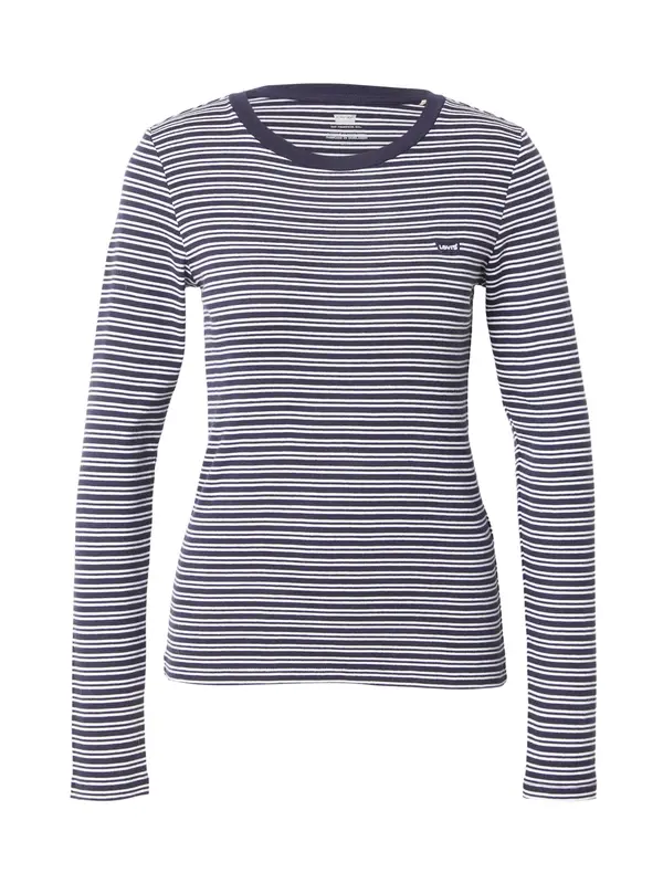 LEVI'S ® LEVI'S ® Majica 'Essential Housemark Long Sleeve Tee'  mornarska / bela