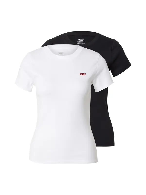 LEVI'S ® LEVI'S ® Majica 'Essential Tee (2-Pack)'  črna / bela