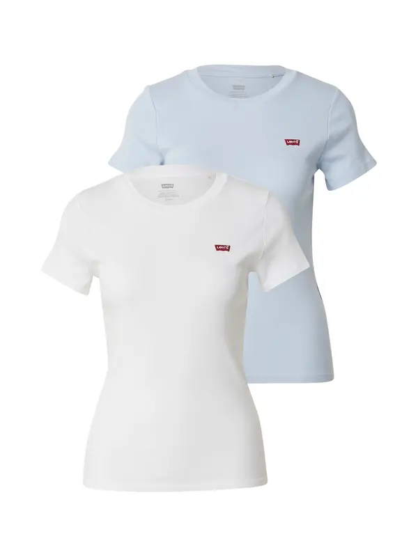 LEVI'S ® LEVI'S ® Majica 'Essential Tee (2-Pack)'  pastelno modra / bela
