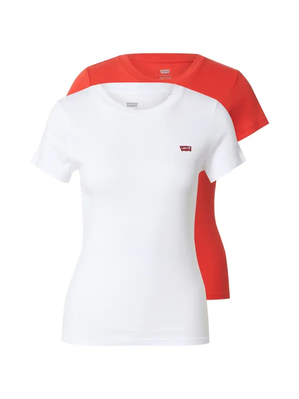 LEVI'S ® LEVI'S ® Majica 'Essential Tee (2-Pack)'  rdeča / bela