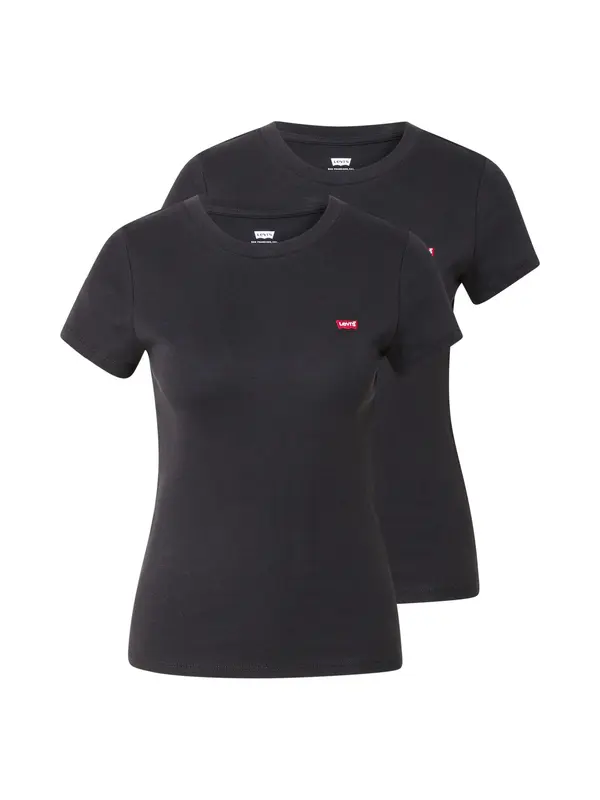 LEVI'S ® LEVI'S ® Majica 'Essential Tee (2-Pack)'  rdeča / črna / bela