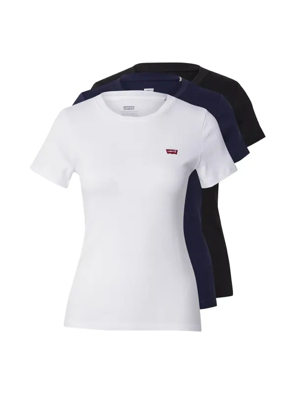 LEVI'S ® LEVI'S ® Majica 'Essential Tee (3-Pack)'  modra / črna / bela