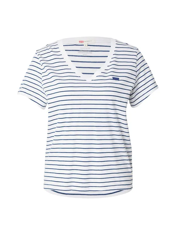 LEVI'S ® LEVI'S ® Majica 'Favorite Cotton V-Neck Tee'  mornarska / bela