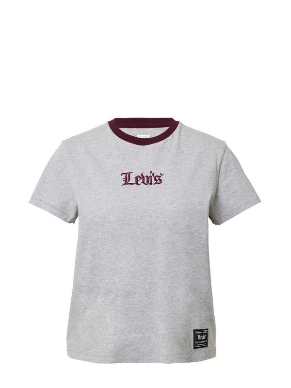 LEVI'S ® LEVI'S ® Majica 'Graphic Classic Tee'  pegasto siva / bordo