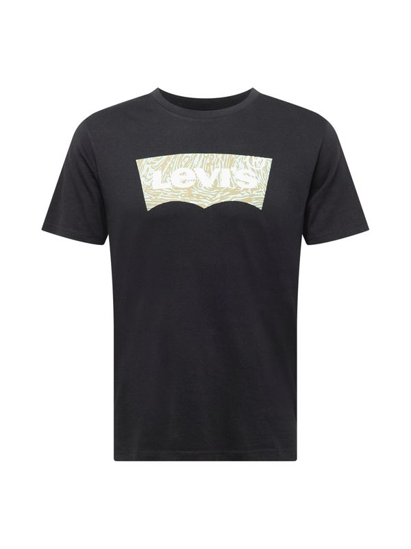 LEVI'S ® LEVI'S ® Majica 'Graphic Crewneck Tee'  kaki / žad / črna / bela