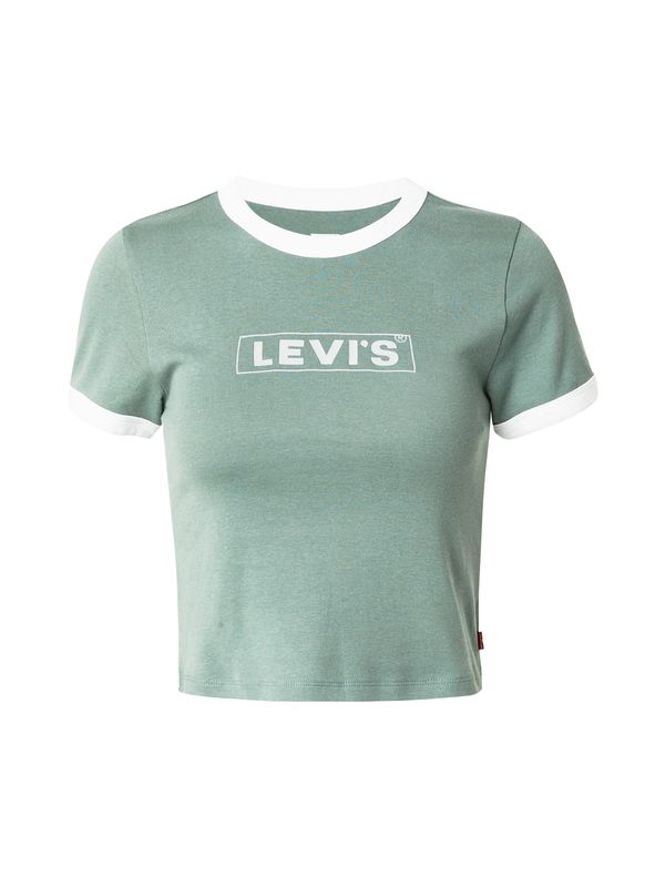 LEVI'S ® LEVI'S ® Majica 'Graphic Mini Ringer'  meta / srebrna / bela