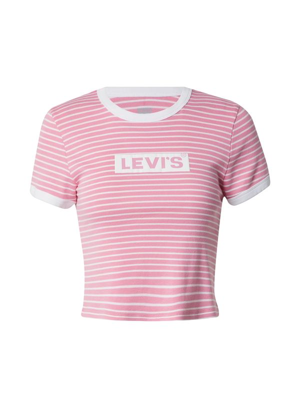 LEVI'S ® LEVI'S ® Majica 'Graphic Mini Ringer'  svetlo roza / bela