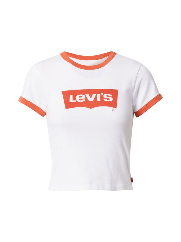LEVI'S ® LEVI'S ® Majica 'Graphic Ringer Mini Tee'  oranžna / bela