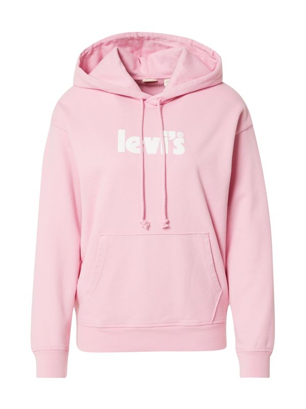 LEVI'S ® LEVI'S ® Majica 'Graphic Standard Hoodie'  svetlo roza / bela