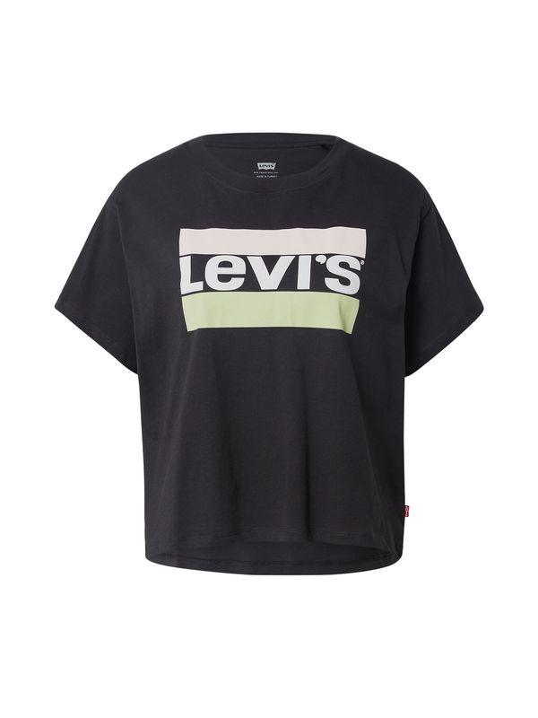 LEVI'S ® LEVI'S ® Majica 'Graphic Varsity Tee'  pastelno zelena / črna / bela