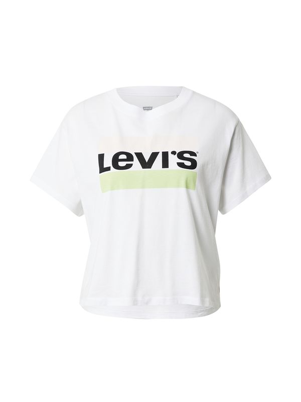 LEVI'S ® LEVI'S ® Majica 'Graphic Varsity Tee'  pastelno zelena / črna / bela