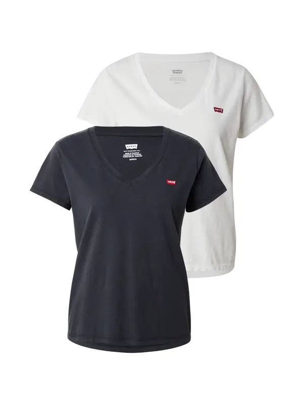 LEVI'S ® LEVI'S ® Majica 'Perfect V-Neck Tee (2-Pack)'  bela
