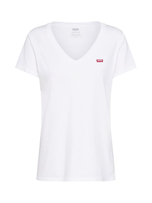LEVI'S ® LEVI'S ® Majica 'Perfect Vneck'  rdeča / bela