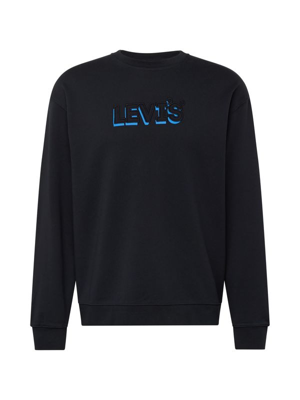 LEVI'S ® LEVI'S ® Majica 'Relaxd Graphic Crew'  azur / črna