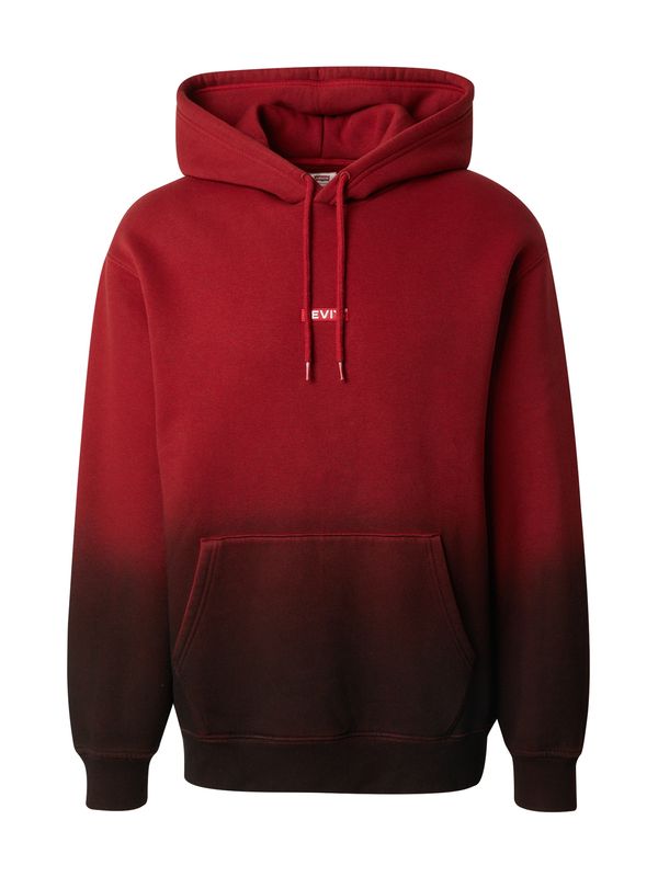 LEVI'S ® LEVI'S ® Majica 'Relaxed Baby Tab Hoodie'  rjava / rdeča / bela