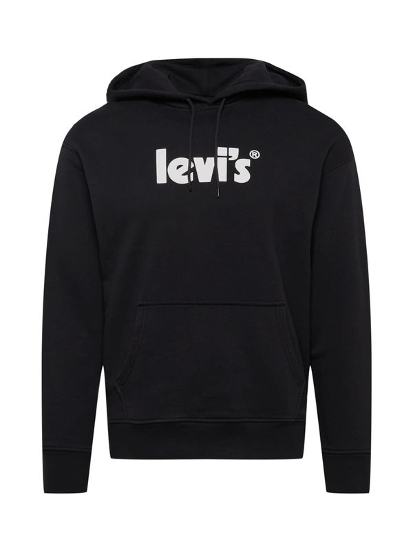 LEVI'S ® LEVI'S ® Majica 'Relaxed Graphic Hoodie'  črna / bela