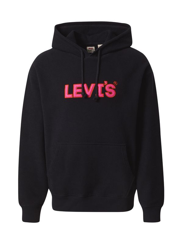 LEVI'S ® LEVI'S ® Majica 'Relaxed Graphic Hoodie'  oranžna / roza / črna